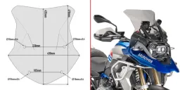 Windschild - getönt - 435x430 mm (HxB) - mit ABE - für verschiedene BMW Modelle