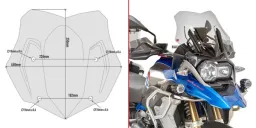 Windschild getönt, 350x450 mm (HxB) - MIT ABE - für verschiedene BMW Modelle