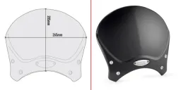 Windschild schwarz, 205 x 265 mm (HxB) - mit ABE 31470 - für verschiedene Modelle