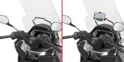 Querstange zur Montage am Windschild für Navi für mehrere Piaggio Modelle (s. unten)